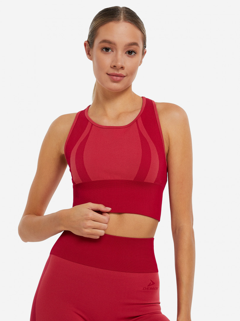 Спортивный топ бра Demix HighFlow Seamless Longline 29750710299 Красный, размер 44,48,46, фото 1