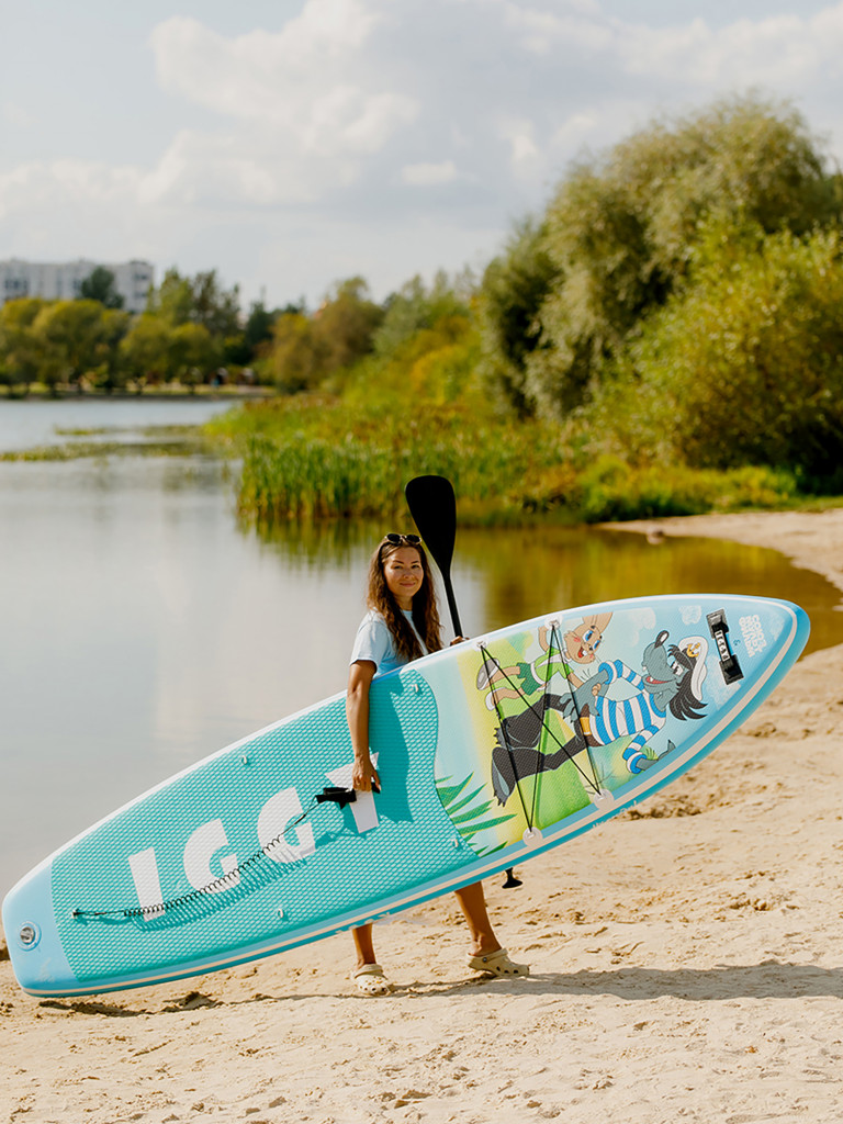 Сапборд/каяк надувной Iggy 11х34х6 Ну, погоди!, 335x86x15 см