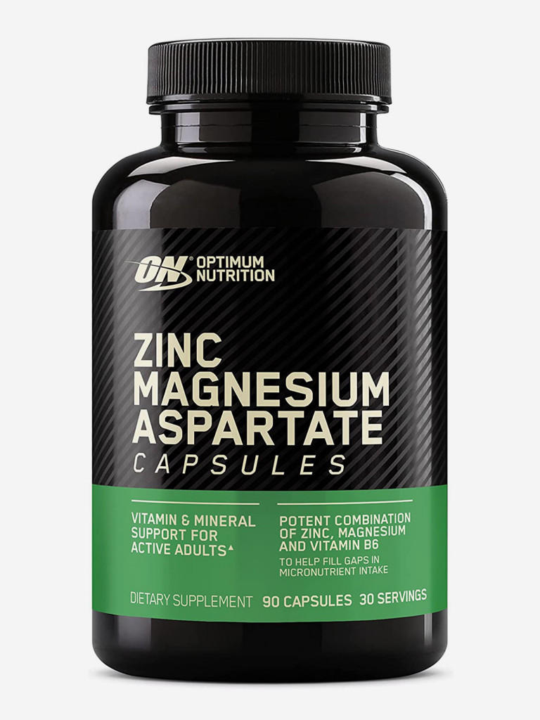 Витамины ZMA Optimum Nutrition Zinc Magnesium Aspartate Capsules, цинк, магний, B6, 90 капсул