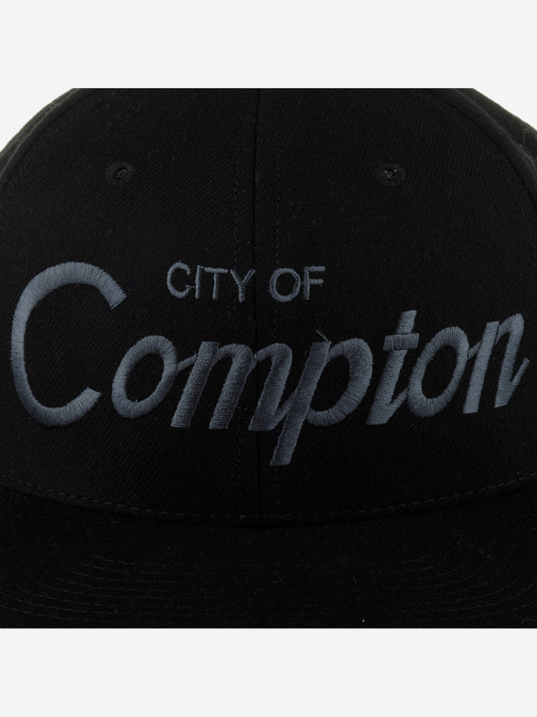 Бейсболка с прямым козырьком HOOD 100-MWL001-CA012-BKA Compton II, CA (черный)