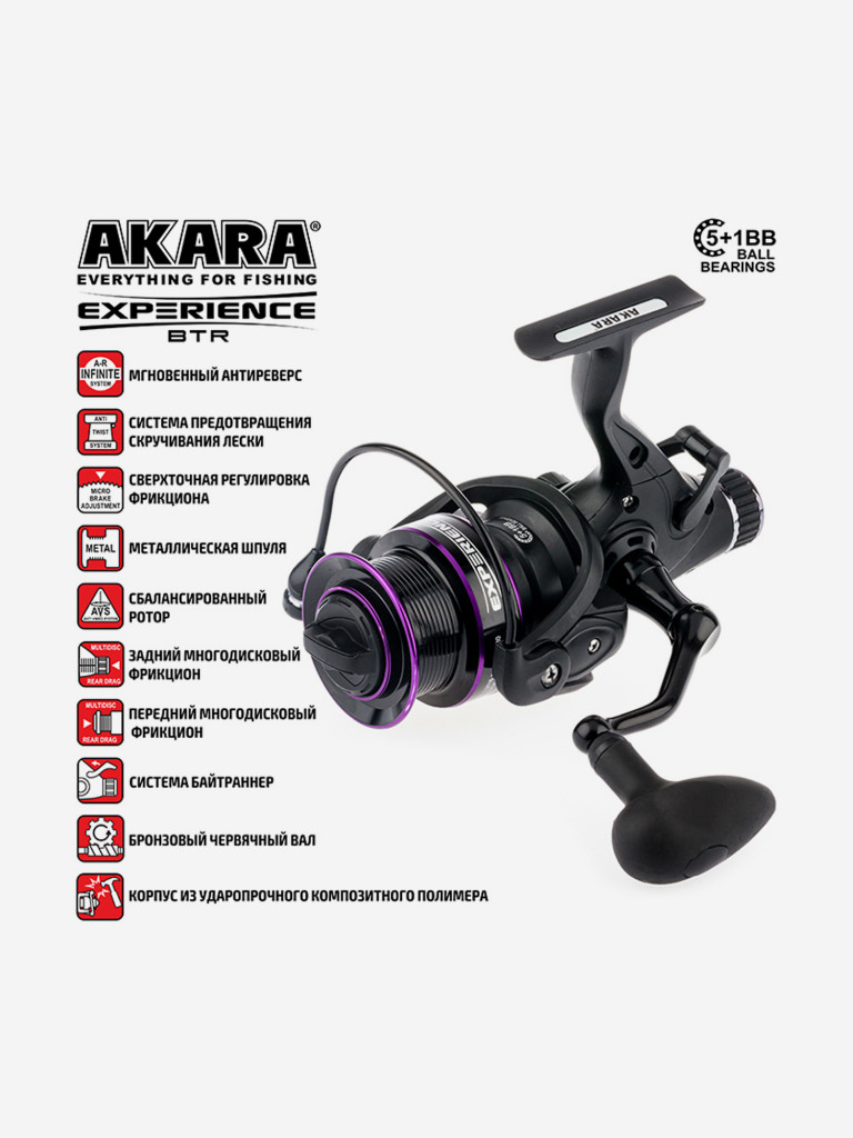 Катушка безынерционная Akara Experience BTR 5000 5+1 bb