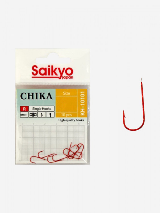 Крючки для рыбалки одинарные Saikyo KH-10101 R CHIKA ( 1 упк. по 10 шт.)