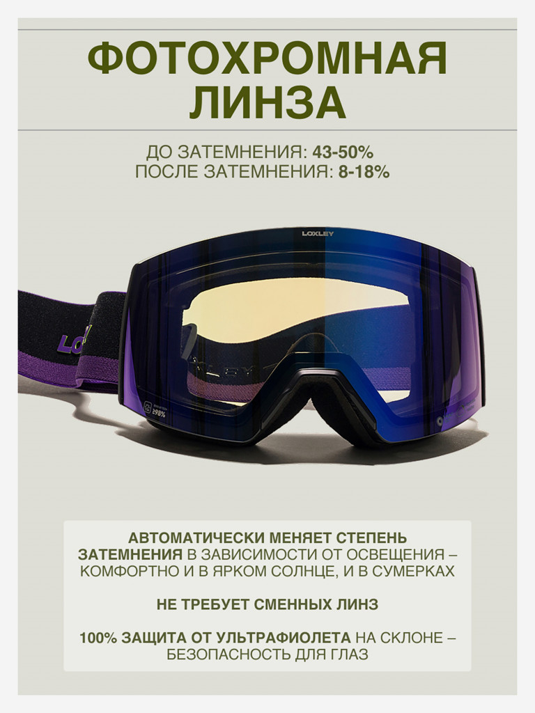 Маска сноубордическая - горнолыжная LOXLEY - LIGHT