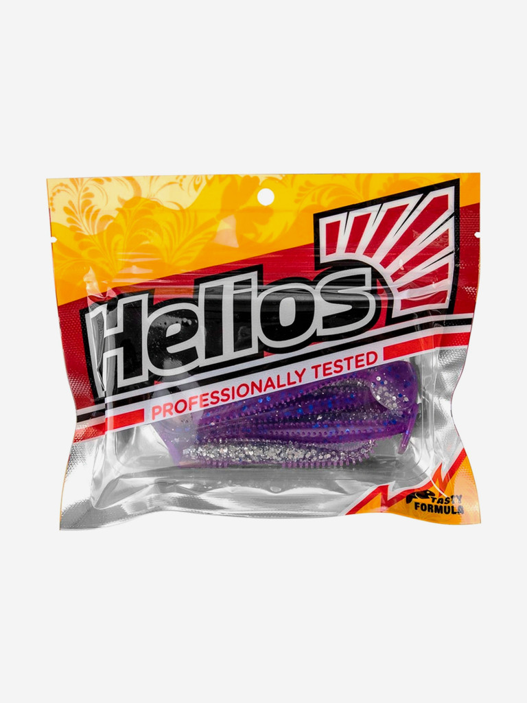 Мягкая приманка Helios Shaggy, 5,12" / 13 см, Silver Sparkles & Fio, 5 штук (HS-18-036)