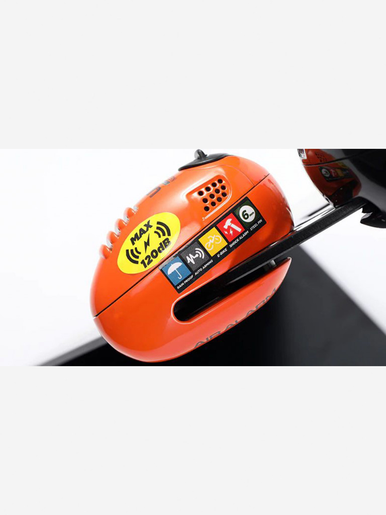 Велосипедный замок Ulac Air Alarm Disc Lock Orange