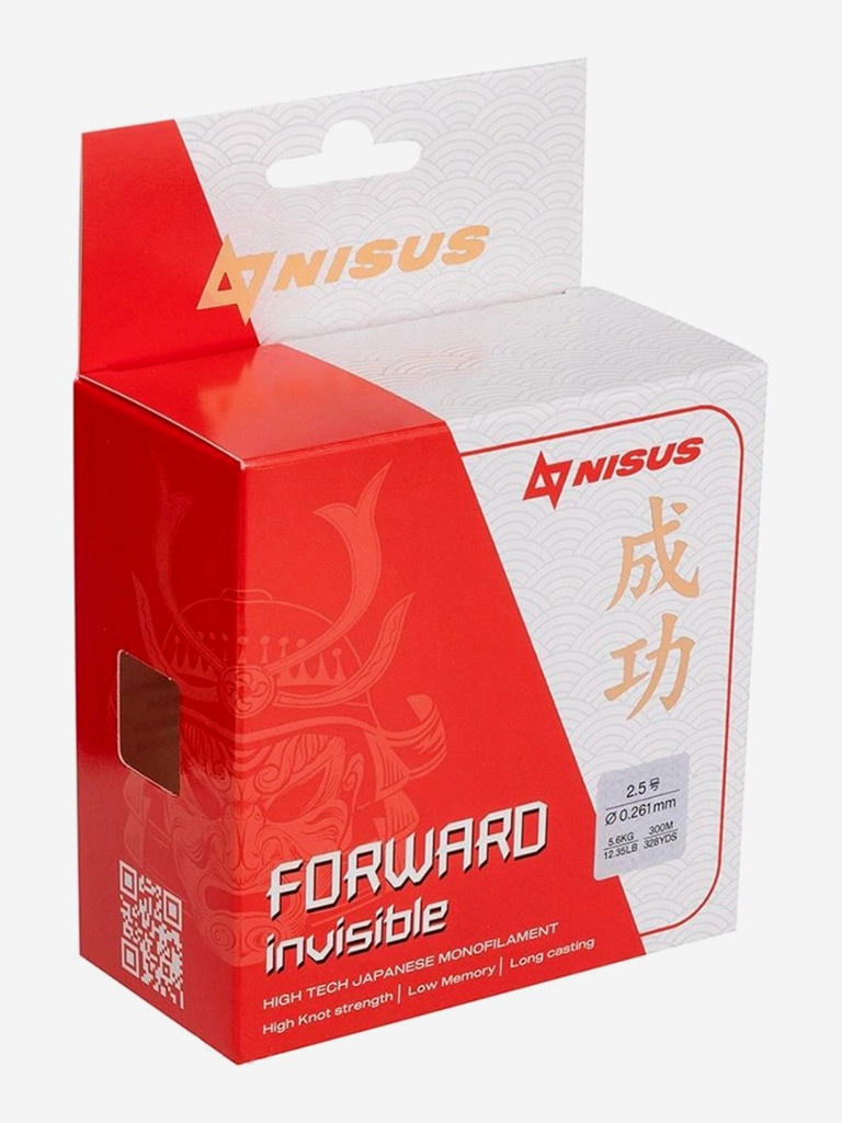Леска для рыбалки Nisus FORWARD Invisible Nylon 0,261мм, 300м, 5,6кг, прозрачный