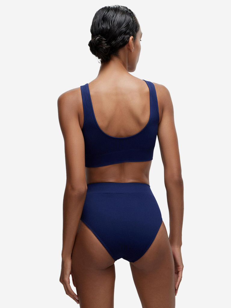 Топ на широких бретелях в рубчик belle you