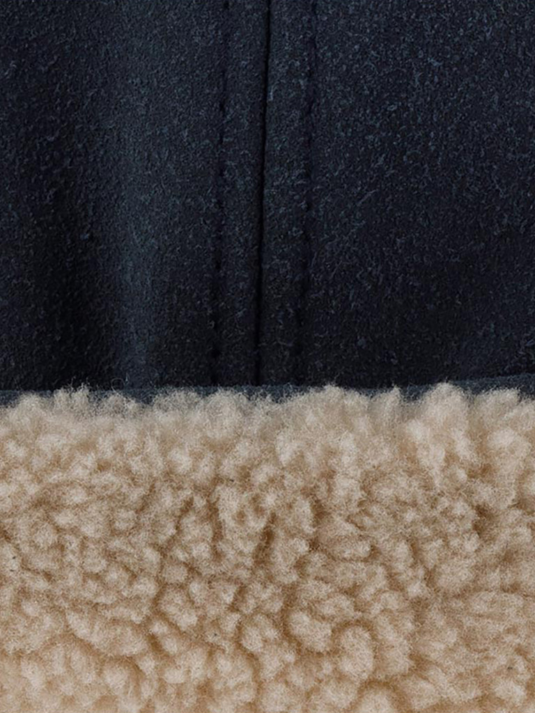 Шапка-ушанка STETSON 9297302 BOMBER CAP CALF SPLIT (синий)