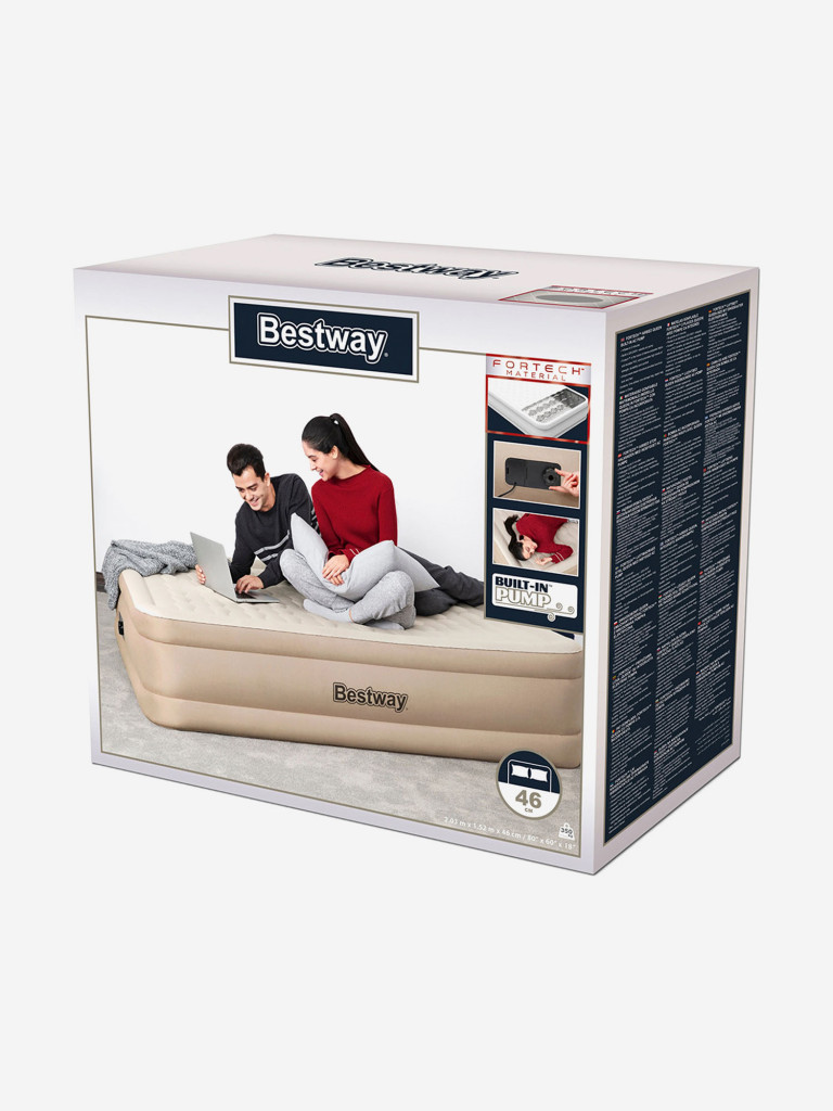 Кровать Bestway 69050 надувная 152х203х46см с встроенным насосом 220В