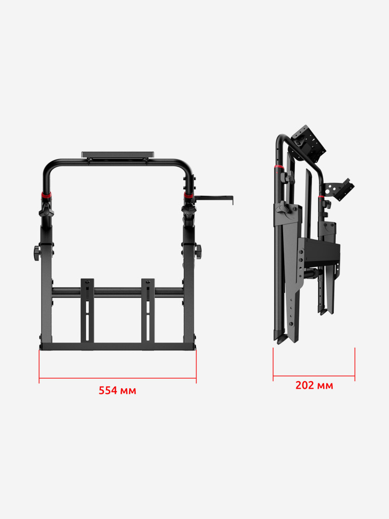 UNITEKI COCKPIT235GL GAMING LINE Складная напольная стойка для игрового руля с держателями для педалей и коробки передач, фиксатор кресла