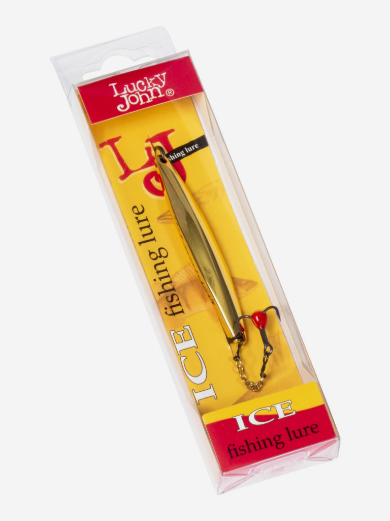 Блесна вертикальная зимняя Lucky John NAIL BLADE с цепочкой и тройником 55мм G блистер