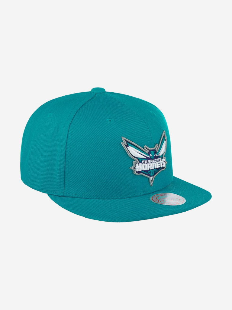Бейсболка с прямым козырьком MITCHELL NESS HHSS3256-CHOYYPPPTEAL Charlotte Hornets NBA (голубой)