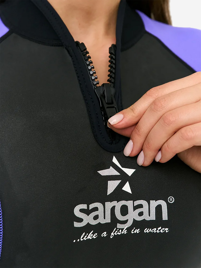 Гидрокостюм короткий женский для дайвинга и подводного плавания SARGAN NERO SHORTY LADY 2 мм