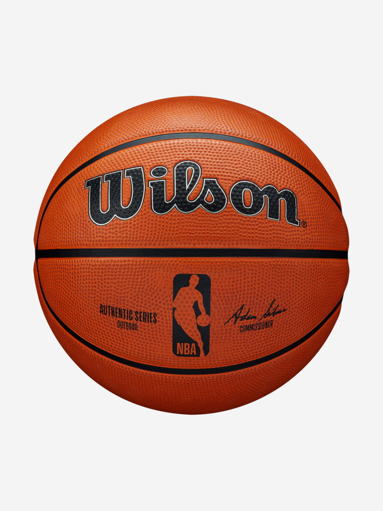 Мяч баскетбольный Wilson NBA Authentis Series коричневый цвет — купить за  3599 руб., отзывы в интернет-магазине Спортмастер