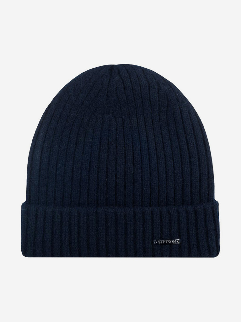Шапка с отворотом STETSON 8599211 BEANIE CASHMERE (синий)