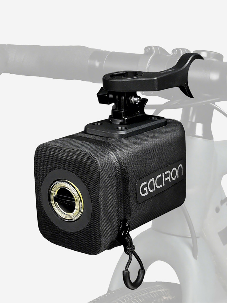 Передняя велосумка GACIRON Cathouse-100, c умным фонарем 2 в 1, крепление на руль, цет черный