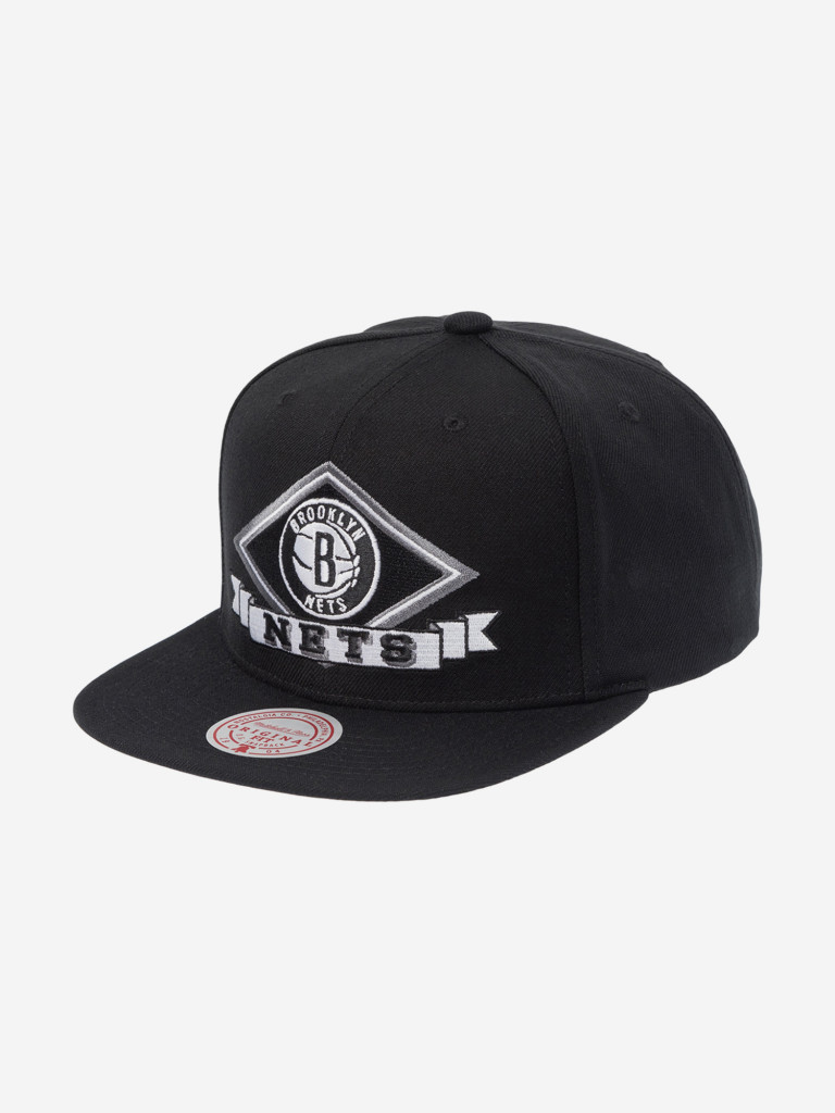 Бейсболка с прямым козырьком MITCHELL NESS HS9657-BNEBLCK Brooklyn Nets NBA (черный)