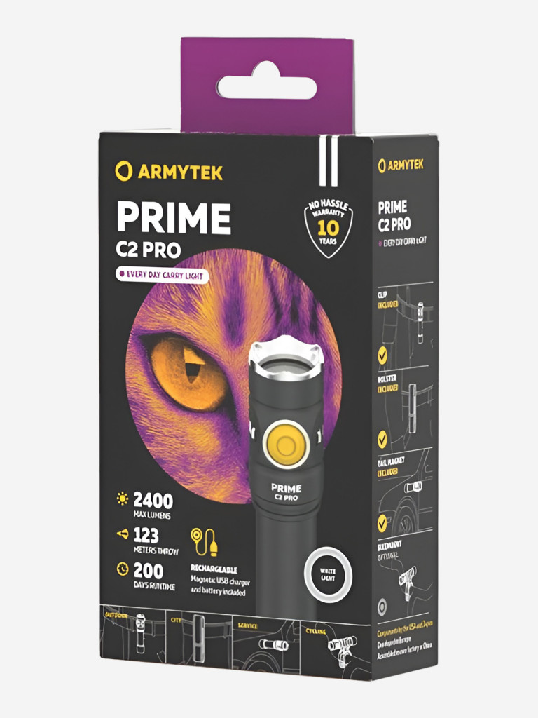 Фонарь ручной Armytek Prime C2 Pro Magnet USB, холодный свет