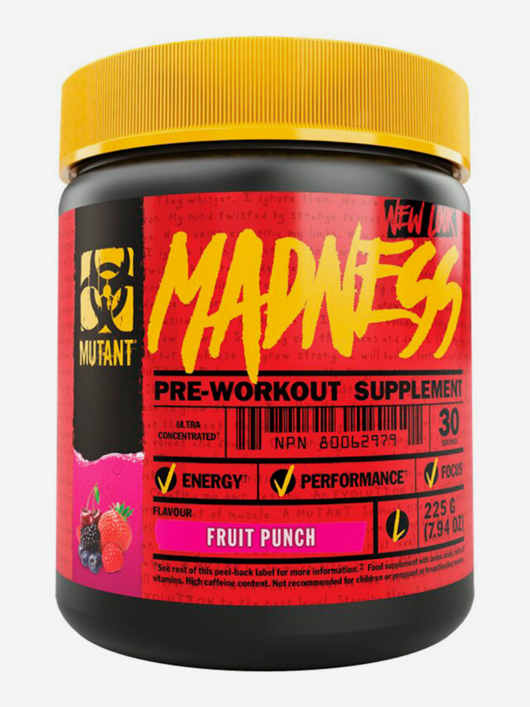 Предтренировочный комплекс Mutant Madness, 225 г, Фруктовый пунш