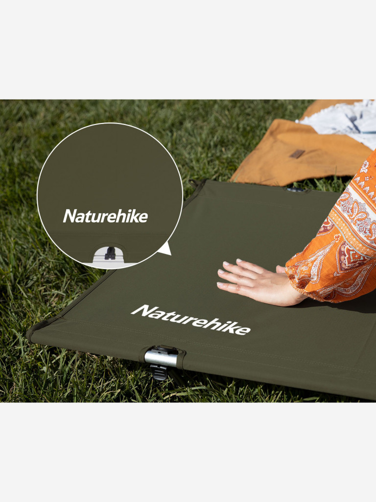 Раскладушка туристическая Naturehike односпальная XJC05, зеленая
