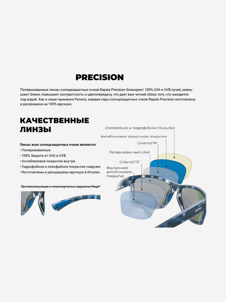 Очки поляризационные Rapala Precision Luzia Matte Blue (рыболовные)