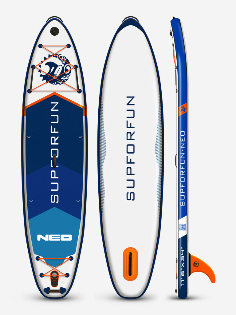 Cап борд надувной SUPFORFUN NEO 11.6 white 351х86х15 в максимальной комплектации.