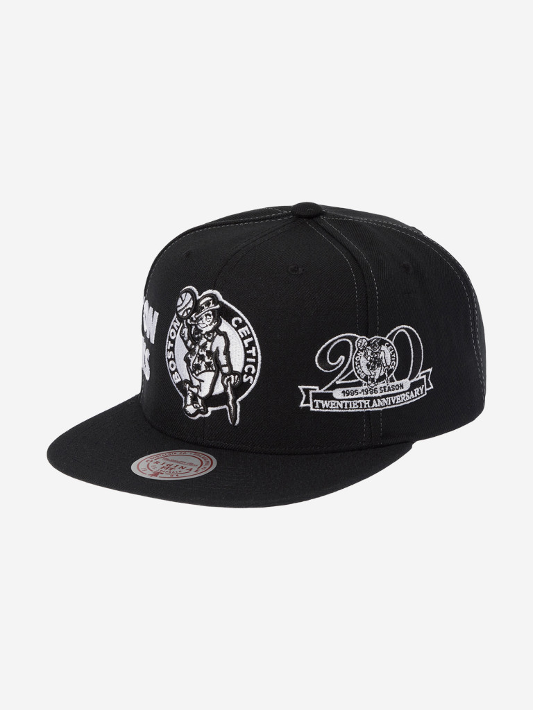 Бейсболка с прямым козырьком MITCHELL NESS HS12818-BCEBLCK Boston Celtics NBA