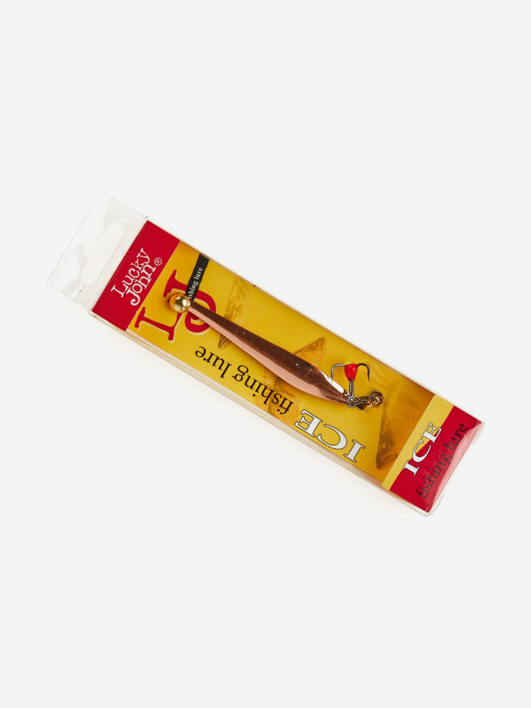 Блесна вертикальная зимняя Lucky John DOUBLE BLADE с цепочкой и тройником, длина 50мм CS, блистер