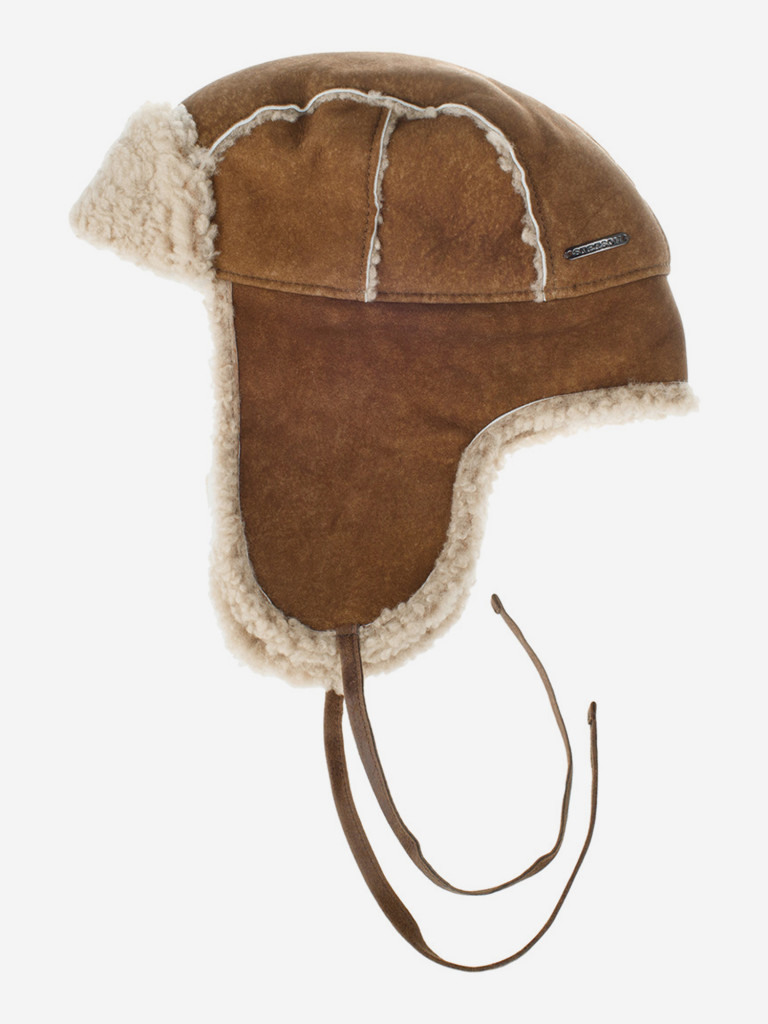 Шапка-ушанка STETSON 9297508 BOMBER CAP LAMBSFUR (коричневый)