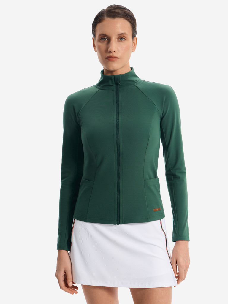 Лонгслив женский RAQUETA SPORT на молнии Slim Fit, Refreshing Green
