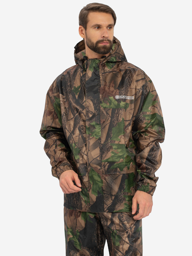 Костюм-дождевик мужской Huntsman ВВЗ Шторм для рыбалки и охоты, ткань таффета PVC 20000 мм вод.ст.