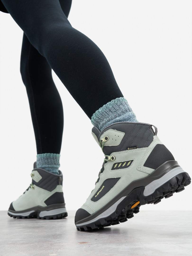 фото Ботинки женские lowa corvara gtx mid, зеленый