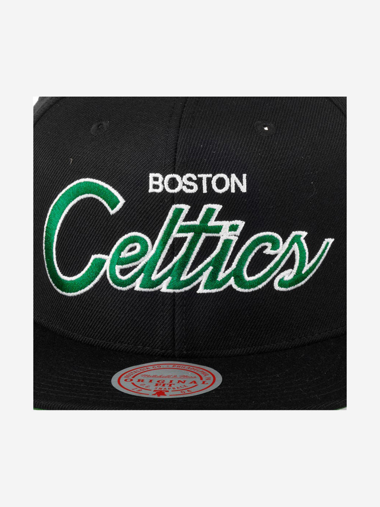 Бейсболка с прямым козырьком MITCHELL NESS HHSS3280-BCEYYPPPBLCK Boston Celtics NBA (черный)