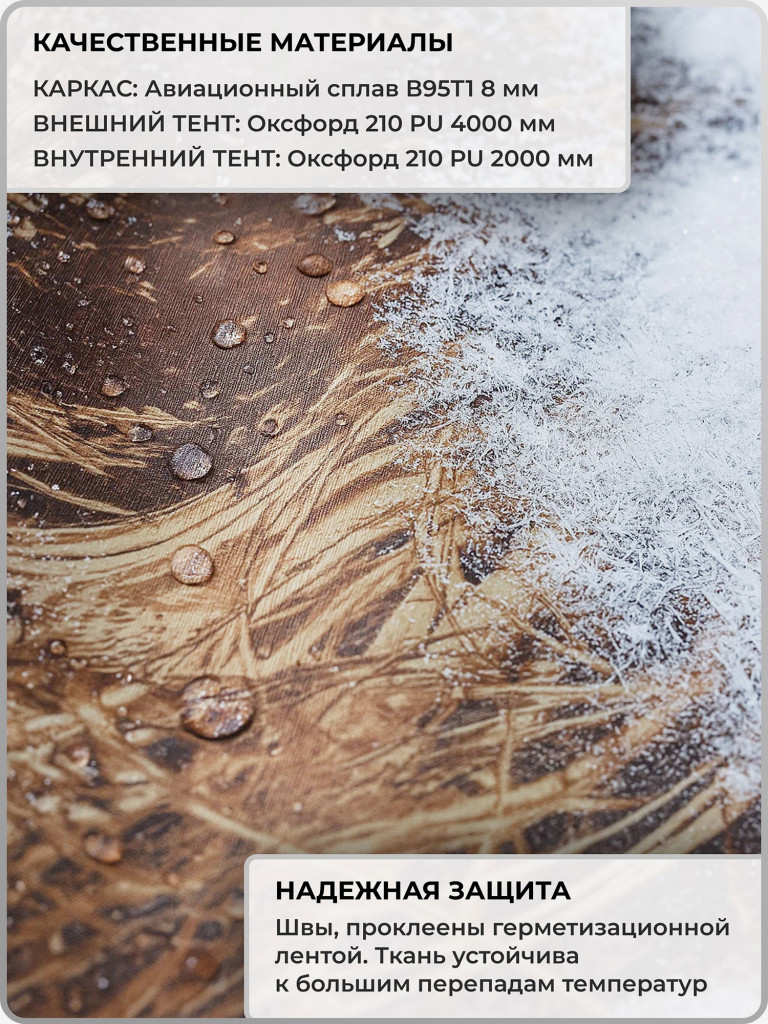 Большая палатка УП-7 Берег, Камыш, двухслойная, в чехле