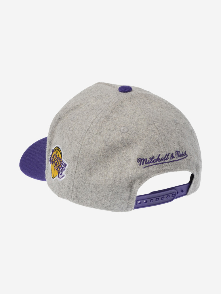Бейсболка MITCHELL NESS HP14543-LALGREY Los Angeles Lakers NBA
