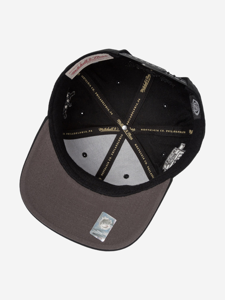 Бейсболка с прямым козырьком MITCHELL NESS HS10998-VGKBLCK Vegas Golden Knights NHL (черный)