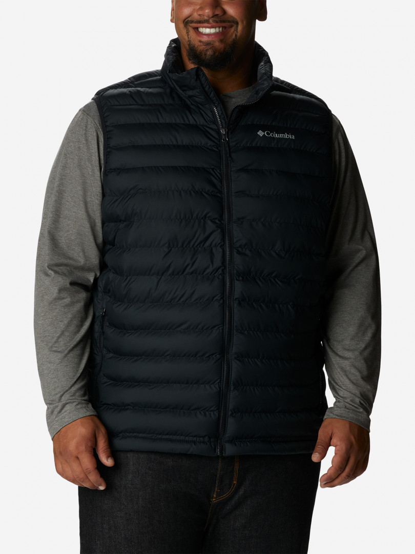 фото Жилет утепленный мужской columbia powder lite vest, plus size, черный