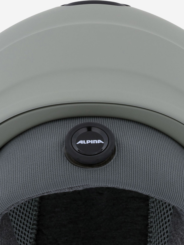 Горнолыжный шлем с визором Alpina Alto Q-Lite Moon-Grey Matt/Gold Mirror