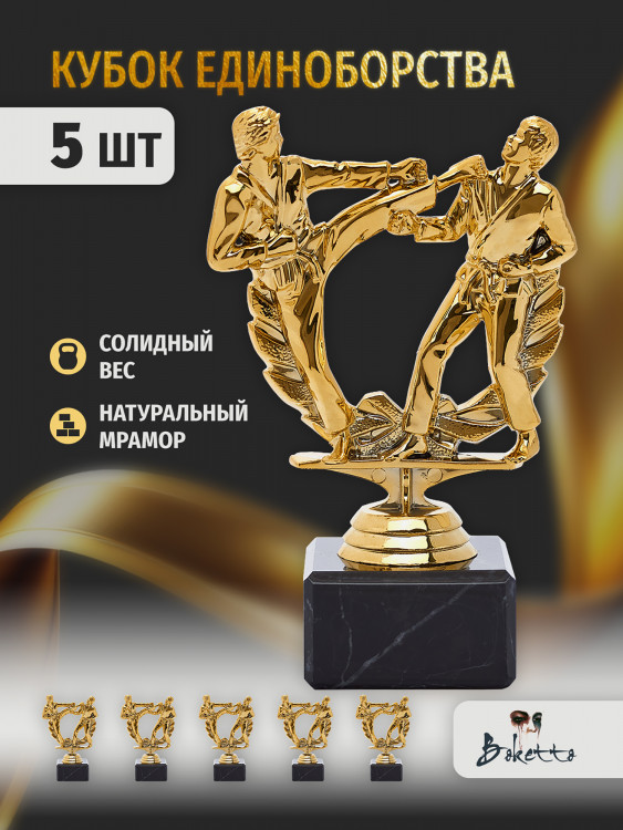 Кубок для награждения победителей Карате 5 шт. Награда для спорта и конкурсов.