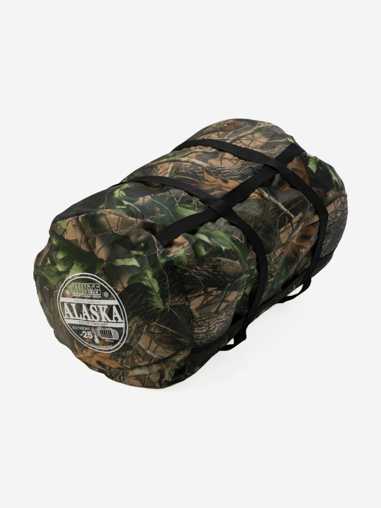 Спальный мешок Huntsman Аляска зимний утепленный с подголовником одноместный (до -25) для охоты и рыбалки