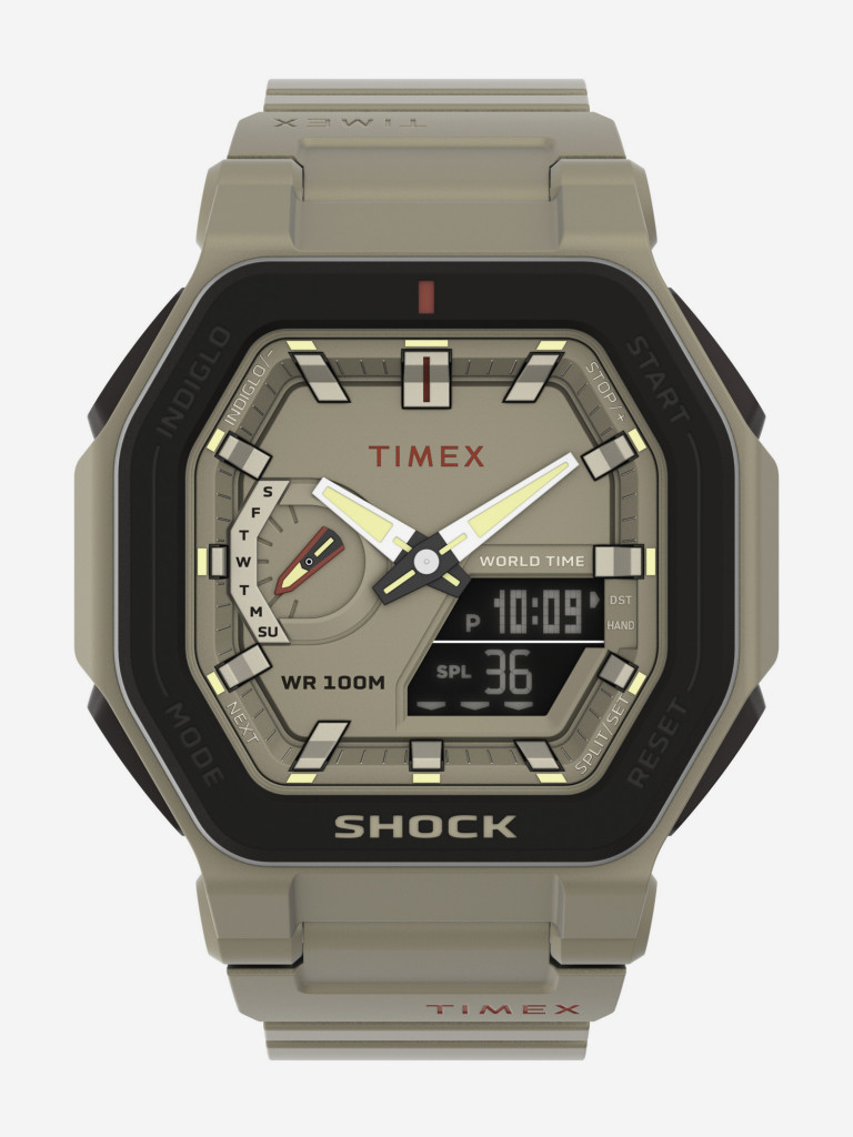 Спортивные часы TIMEX TW2V35500, Кварцевые, 45 мм, с подсветкой Indiglo
