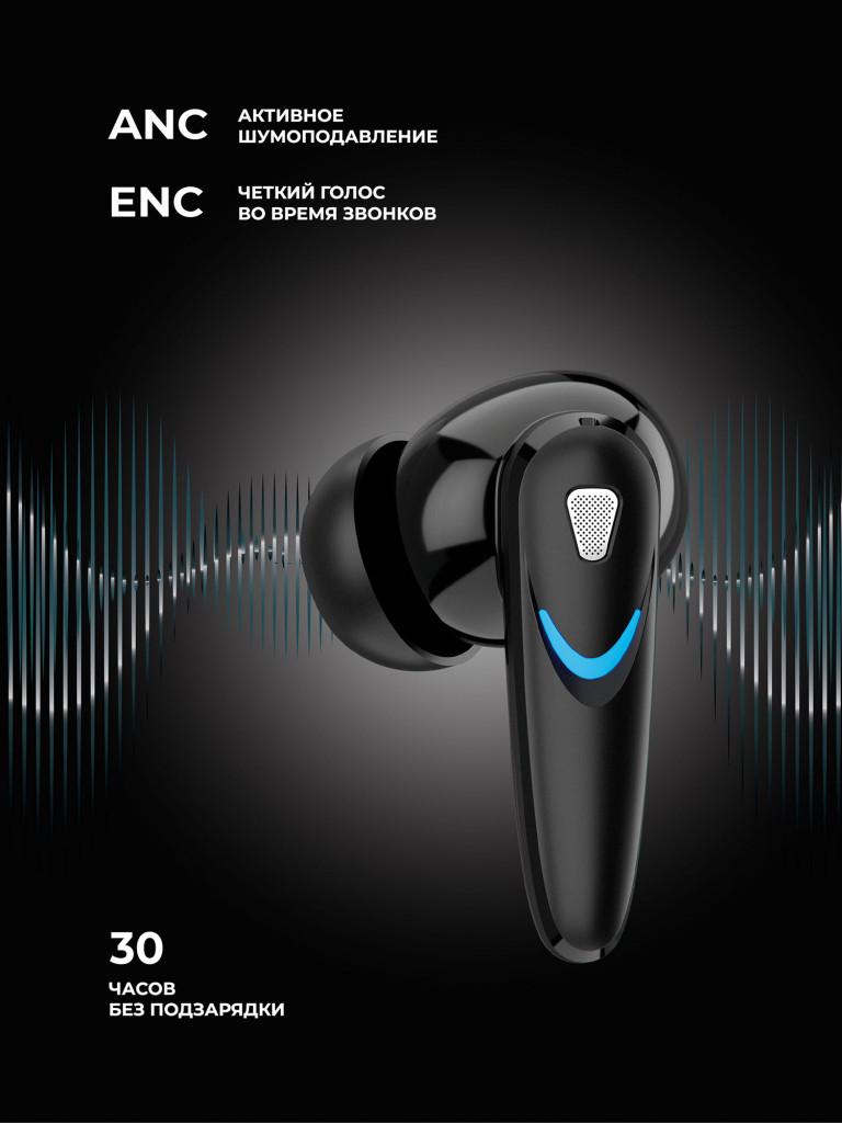 Беспроводные наушники с микрофоном Air Blade, шумоподавление ANC, Gaming, bluetooth 5.4, 470 мАч