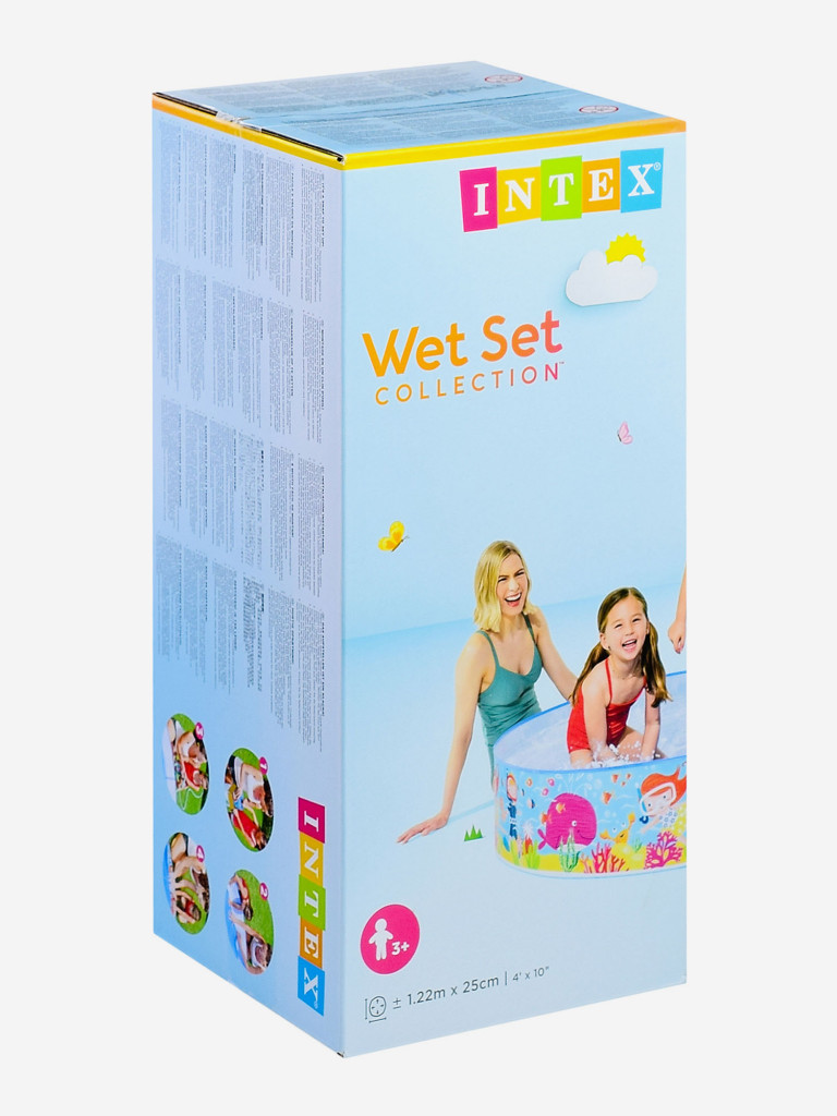 Детский бассейн «Утёнок» 122 х 25 см. с жёсткими бортами. Для детей от 3 лет. INTEX