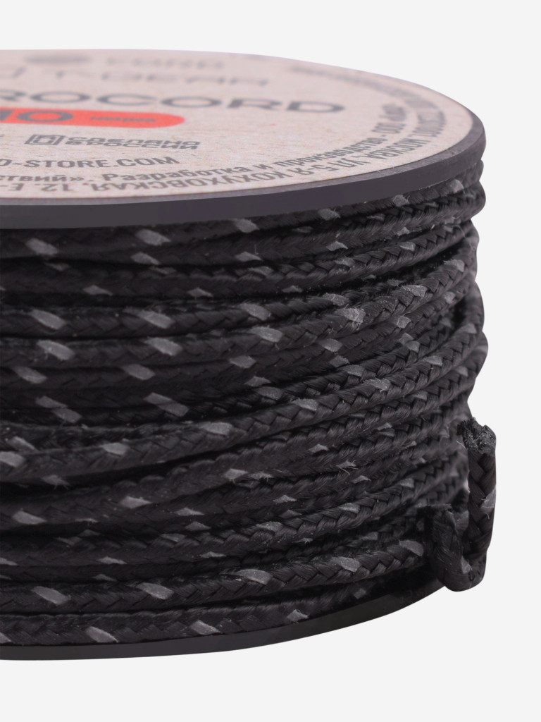Микрокорд T-Gear x CORD nylon катушка 10м световозвращающий (Black)