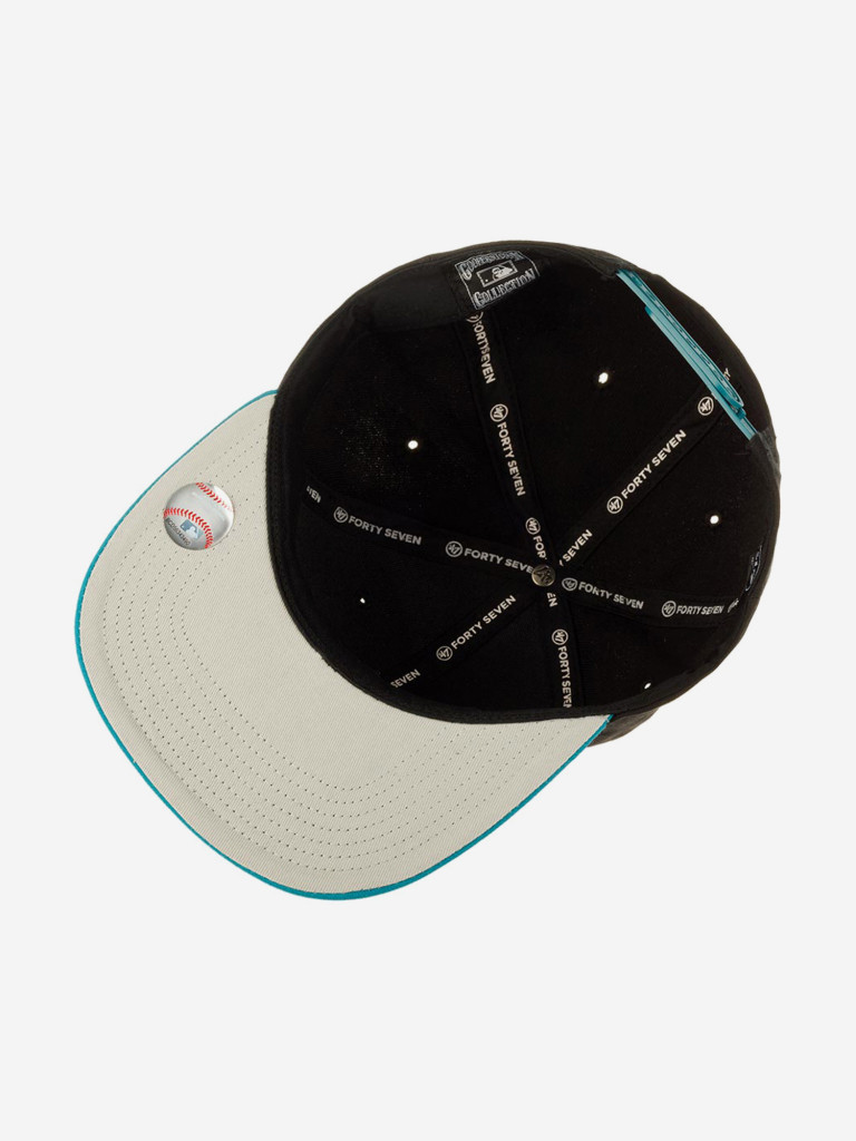 Бейсболка с прямым козырьком 47 BRAND BCPTN-NSHTT28WBP Florida Marlins MLB (черный)