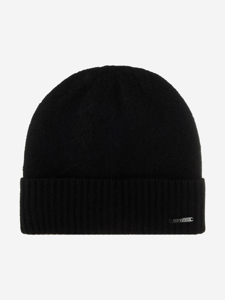 Шапка с отворотом STETSON 8599218 BEANIE CASHMERE (черный)