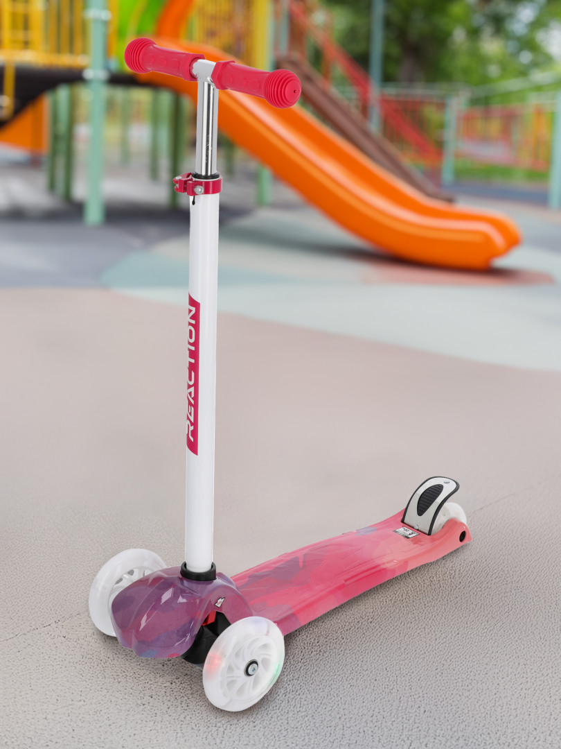 фото Самокат детский reaction joy 2.0 girl, 120 мм, розовый