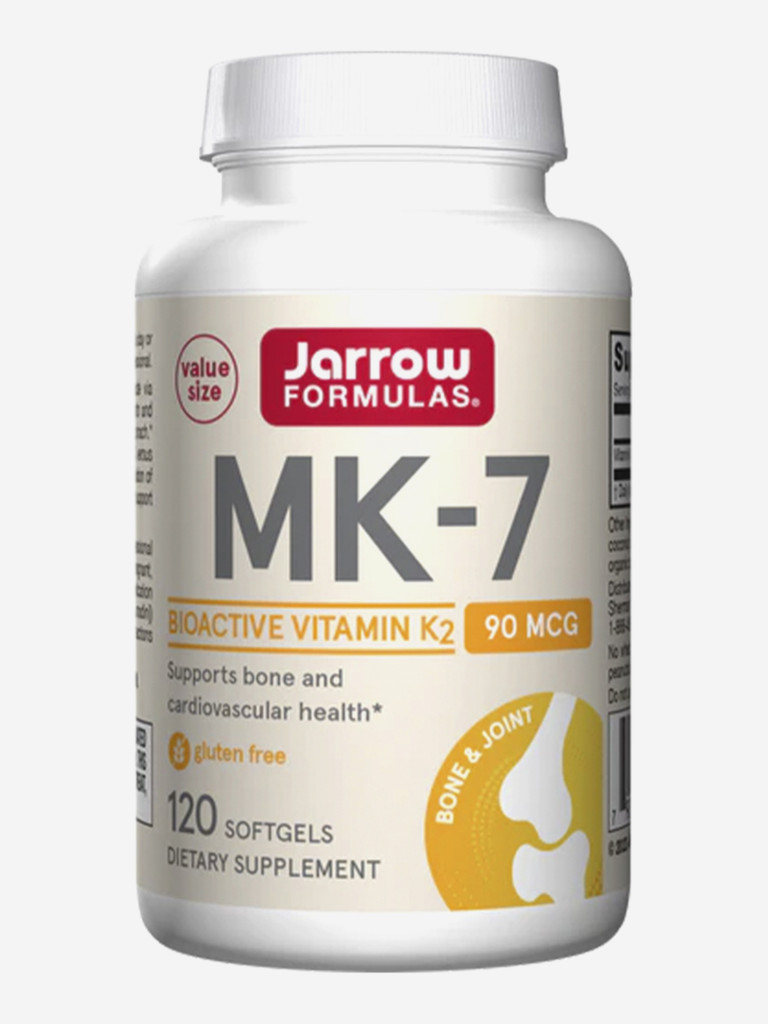 Витамин K2 90 мкг (менахинон) для сердца, для костей и суставов, Jarrow Formulas MK-7 90 mcg, 120 softgels