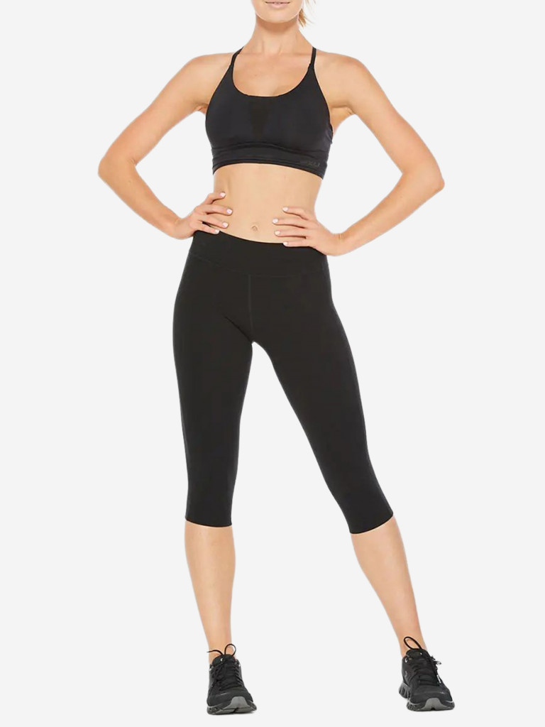 Компрессионные леггинсы 3/4 2XU Form Mid-Rise Compression 3/4 T Lights Black
