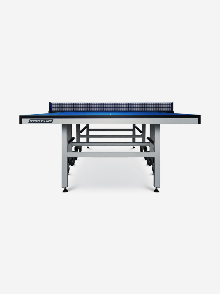 Теннисный стол Start Line Champion синий профессиональный, для помещений, школы, складной, с колесами